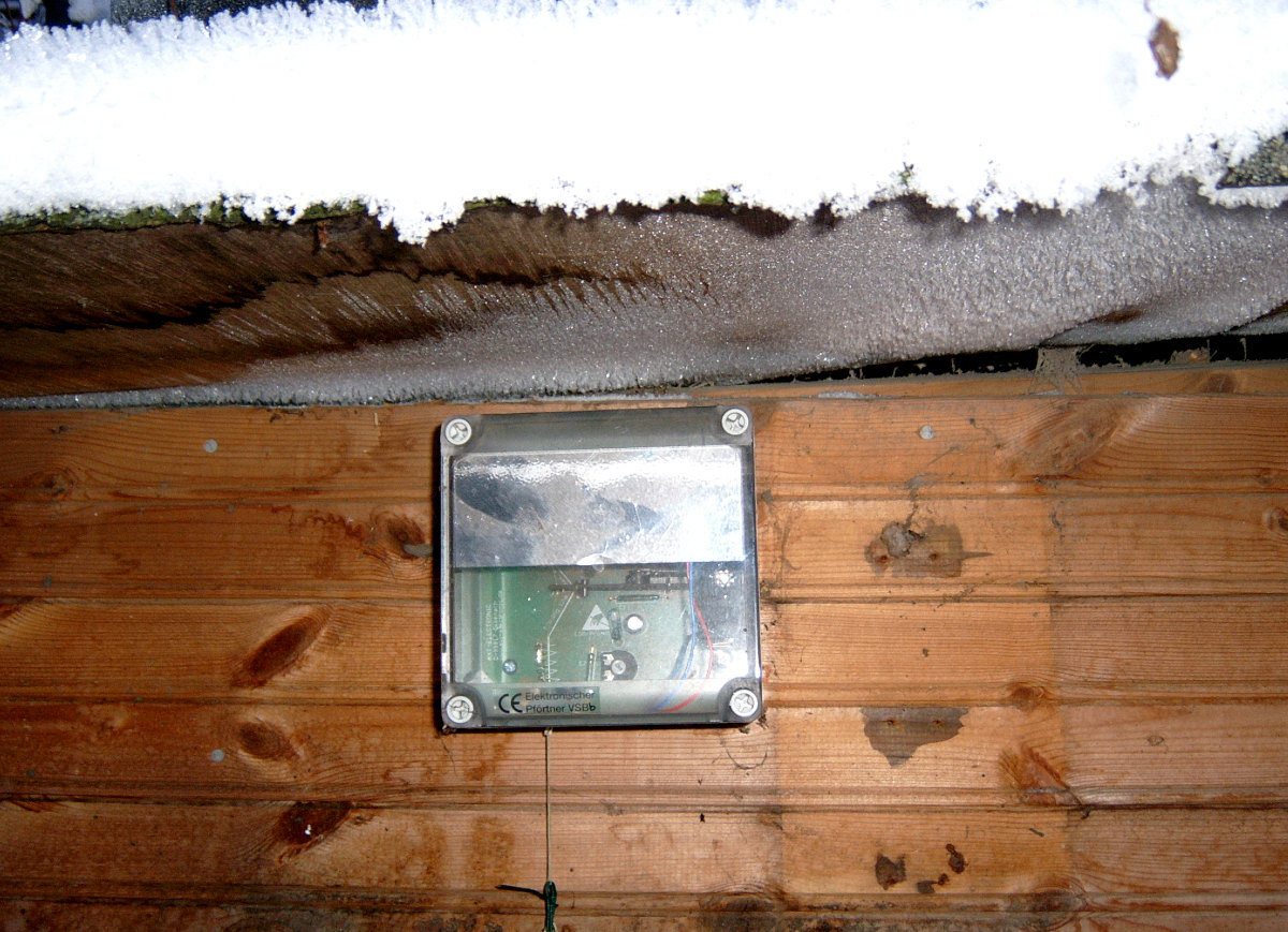 The vents in one of my chicken coops in winter.